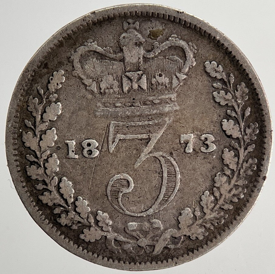 1873 Victoria Threepence Silver Coin | Fine Collectable Grade | a9705