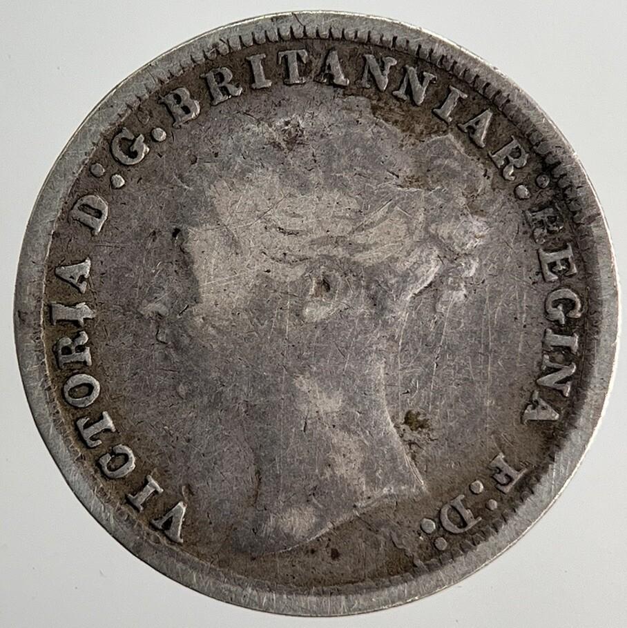 1873 Victoria Threepence Silver Coin | Fine Collectable Grade | a9705