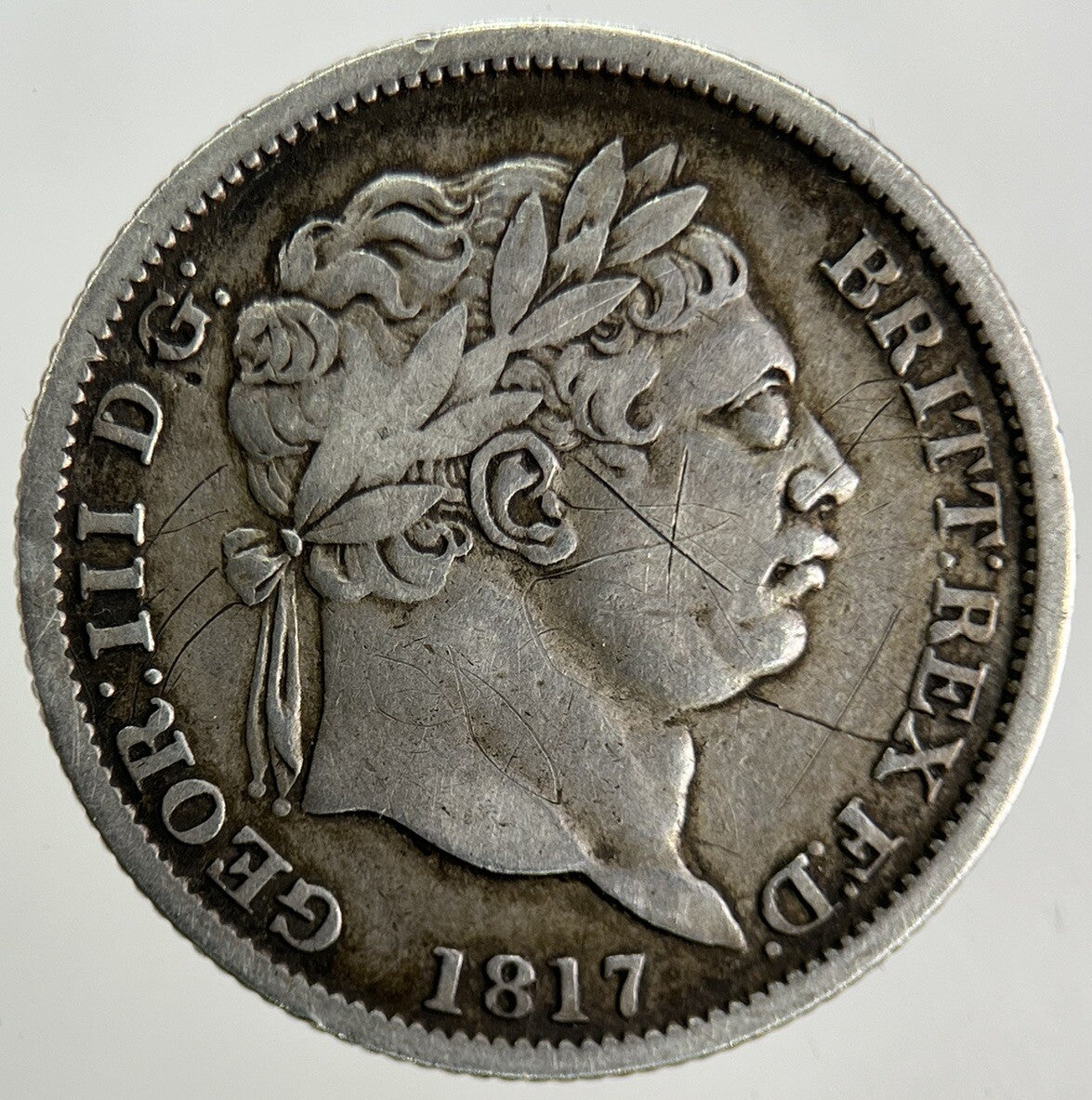 1817 George III 3rd Shilling Silver Coin | Fine Collectable Grade