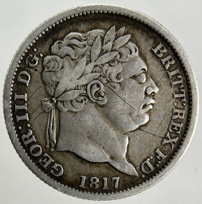 1817 George III 3rd Shilling Silver Coin | Fine Collectable Grade