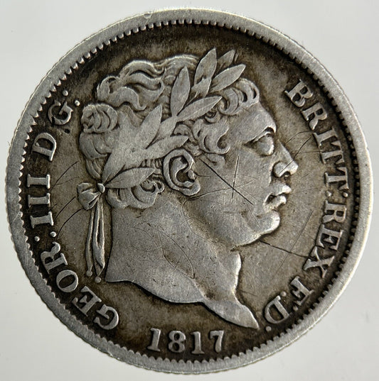 1817 George III 3rd Shilling Silver Coin | Fine Collectable Grade