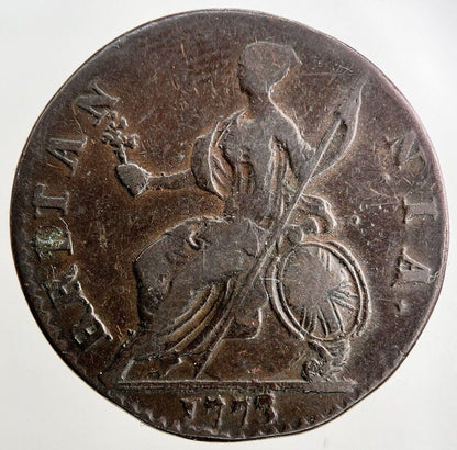 1773 George III 3rd Half-Penny Coin | Fine Collectable Grade