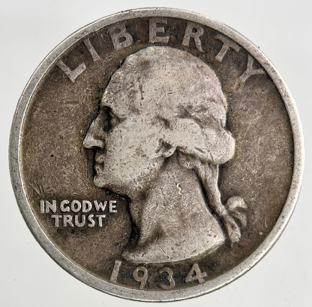 1934 US USA Quarter Dollar Silver Coin | Collectable Grade