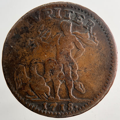 1718 Sweden 1 Daler Token Coin | Fine Collectable Grade | a9533