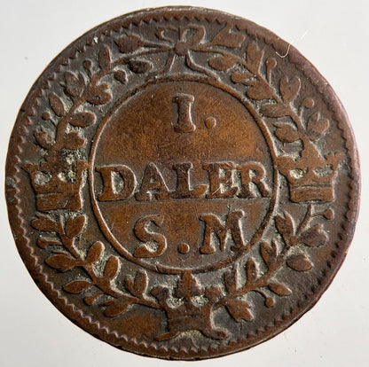 1718 Sweden 1 Daler Token Coin | Fine Collectable Grade | a9533