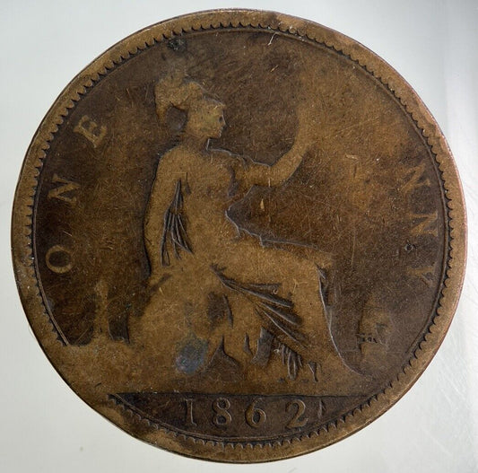 1862 Victoria One Penny Coin | Collectable Grade