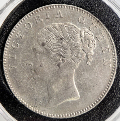 1840 East India Company Rupee Silver Coin + COA | Very High Grade | a2194