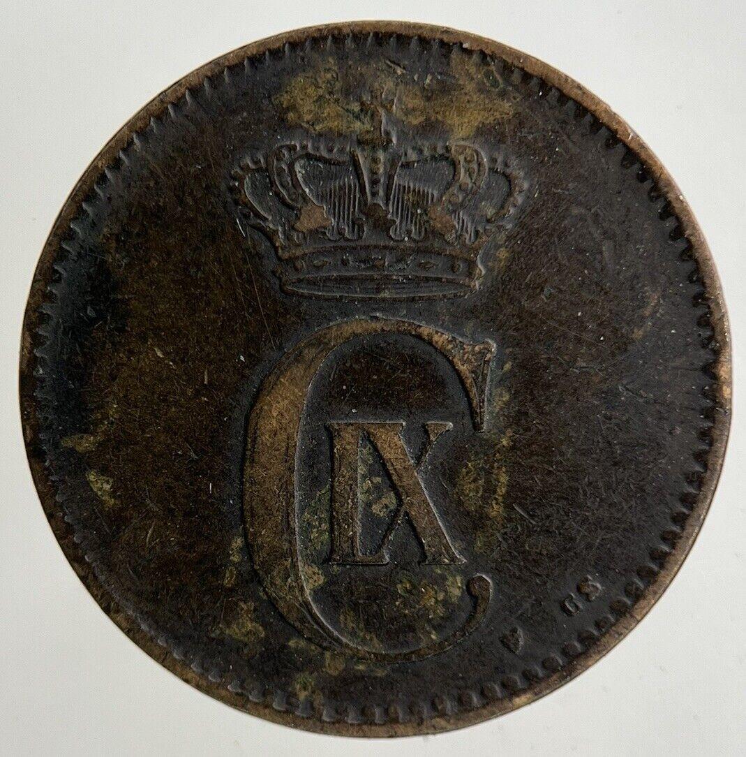 1883 Denmark 2 Ore Coin | Fine Collectable Grade