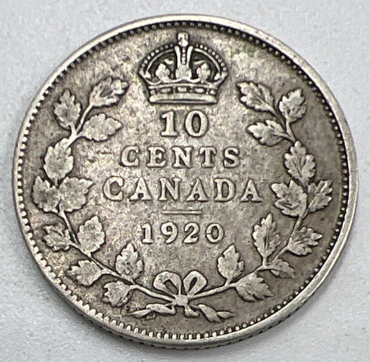 1910 Canadian 10 Cents Silver Coin | Collectable Grade | a1304