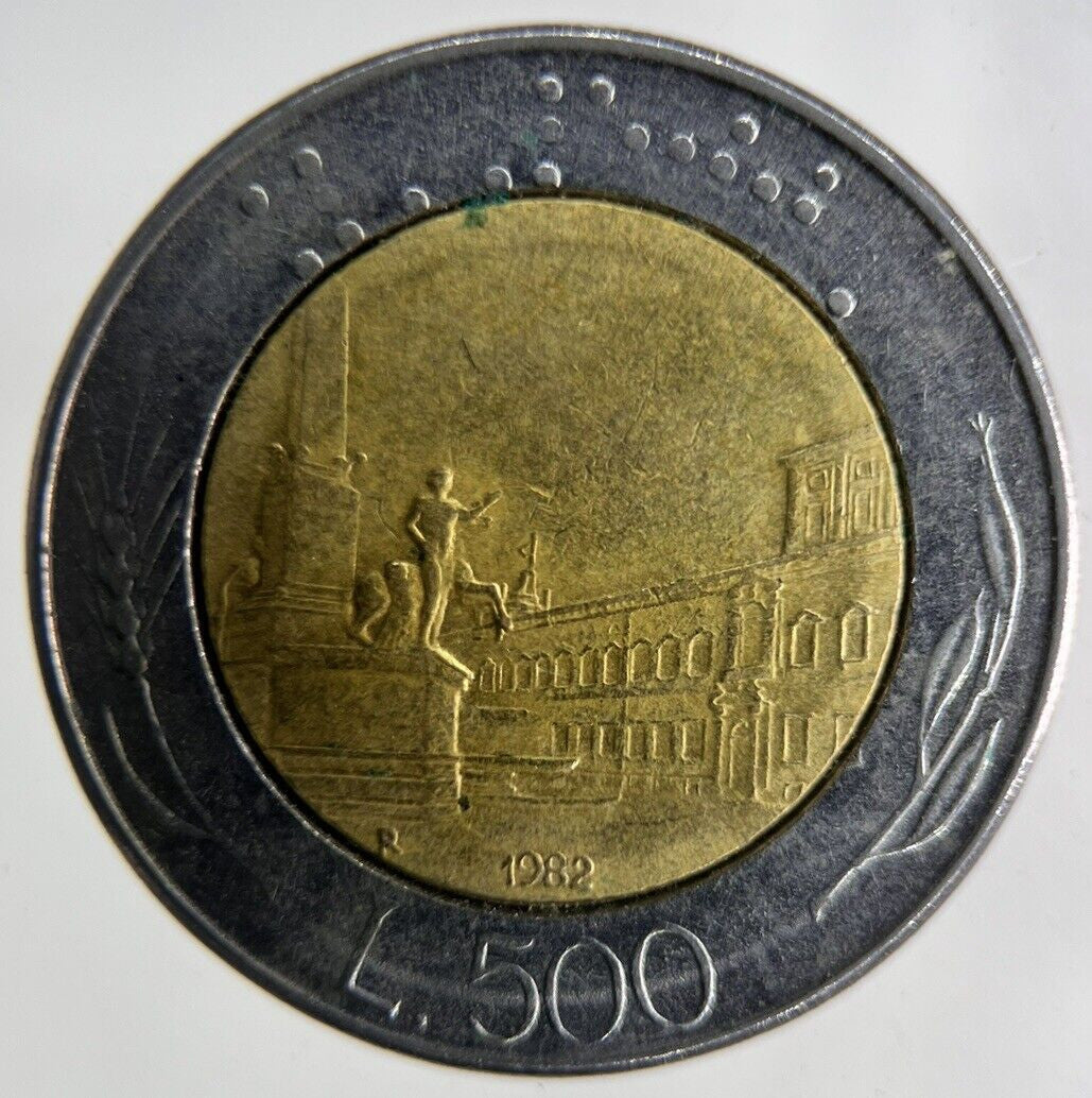 1982 Italy 500 Lira Coin | Fine Collectable Grade