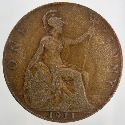 1911 George V One Penny Coin | Collectable Grade