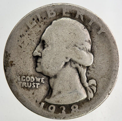 1938 US USA Quarter Dollar Silver Coin | Collectable Grade