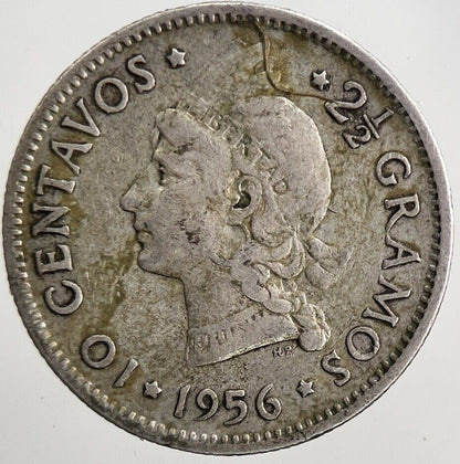 1956 Panama 2 1/2 Centesimos Silver Coin | Fine Collectable Grade | a5560