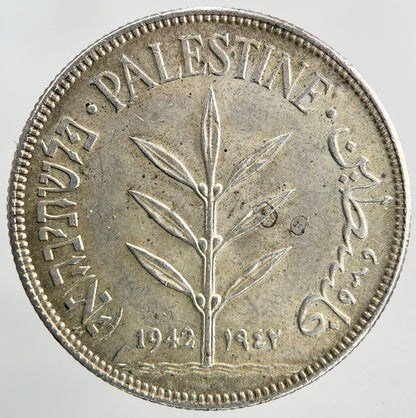 1942 Palestine 100 Mils Silver Coin | Very High Grade