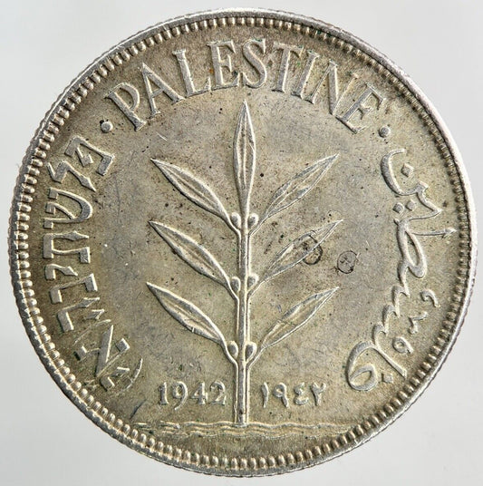 1942 Palestine 100 Mils Silver Coin | Very High Grade