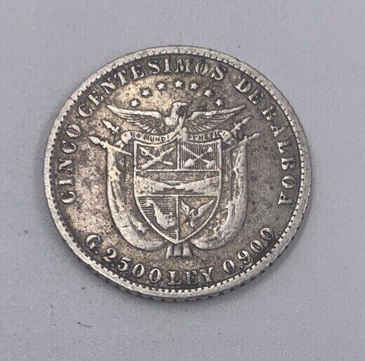 1904 Republic of Panama 5 Centesimos | Silver Coin | Fine Collectable Grade a222