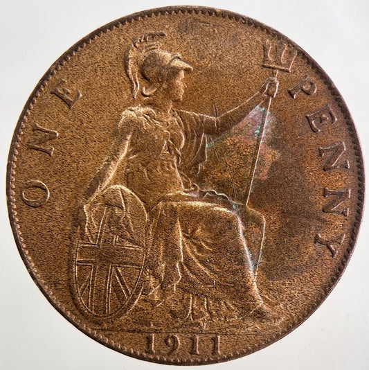 1911 George V One Penny Coin | Fine Collectable Grade