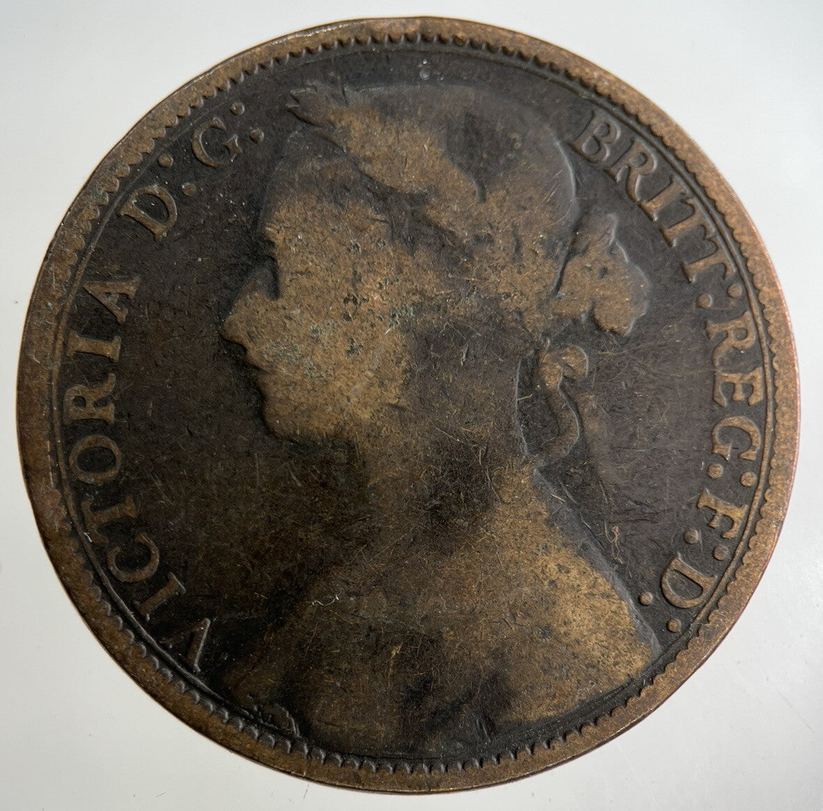 1877 Victoria One Penny Coin | Collectable Grade
