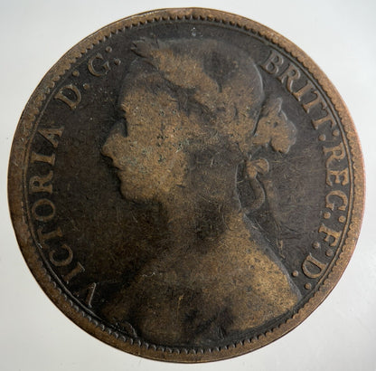 1877 Victoria One Penny Coin | Collectable Grade
