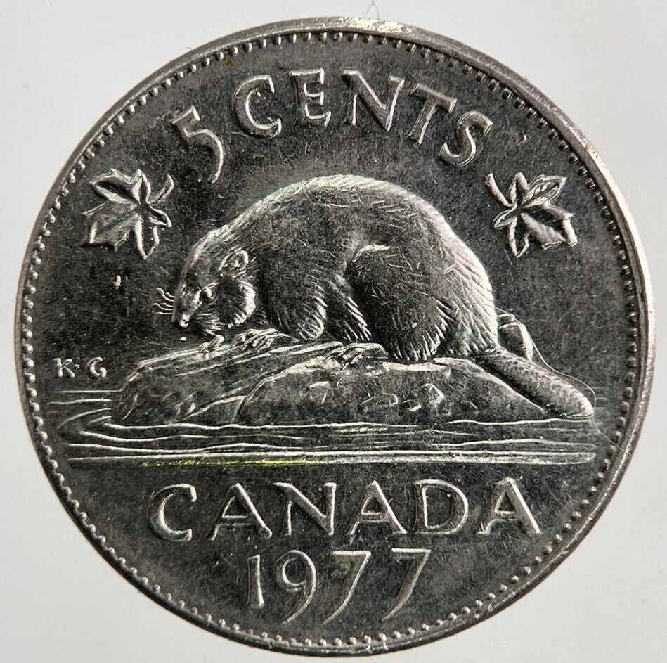 1977 Canada 5 Cents Coin | Fine Collectable Grade