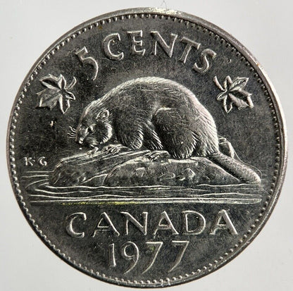 1977 Canada 5 Cents Coin | Fine Collectable Grade