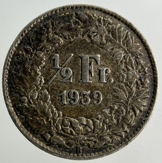 1939 Switzerland Swiss 1/2 Half Franc Silver Coin | Very High Grade