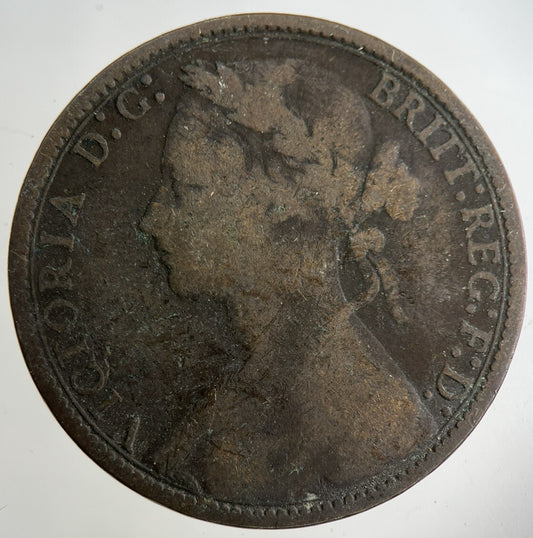 1877 Victoria One Penny Coin | Collectable Grade