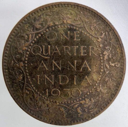 1939 India 1/4 Quarter Anna Coin | Collectable Grade