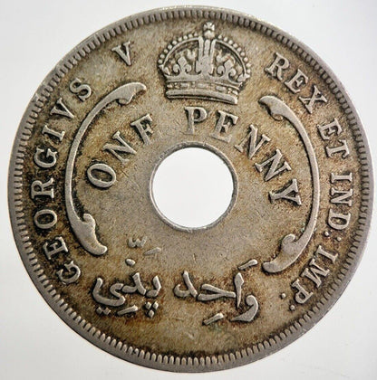 1926 West Africa 1 One Penny Coin | Fine Collectable Grade | a7573