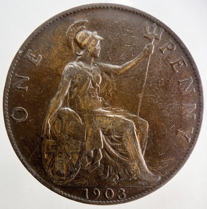 1903 Edward VII One Penny Coin | Fine Collectable Grade