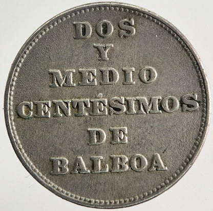 1929 Panama 2-1/2 Centesimos Balboa Coin | Very High Grade