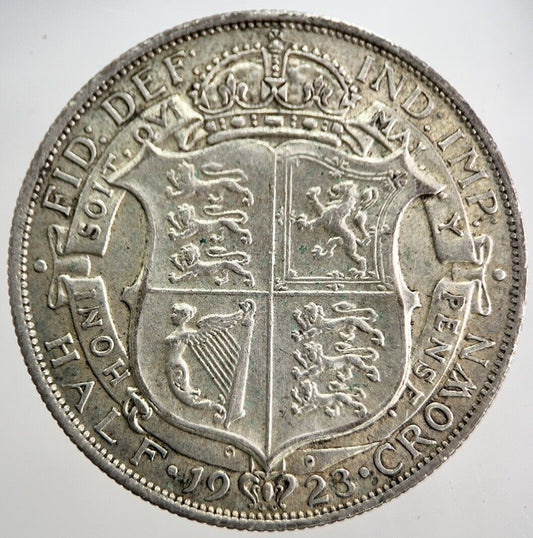 1923 George V Half-Crown Silver Coin | Very Fine Grade | a8140