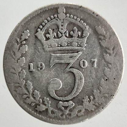 1907 Edward VII Threepence Silver Coin | Collectable Grade