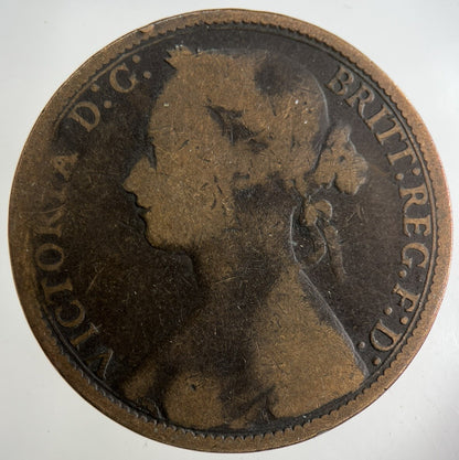 1877 Victoria One Penny Coin | Collectable Grade