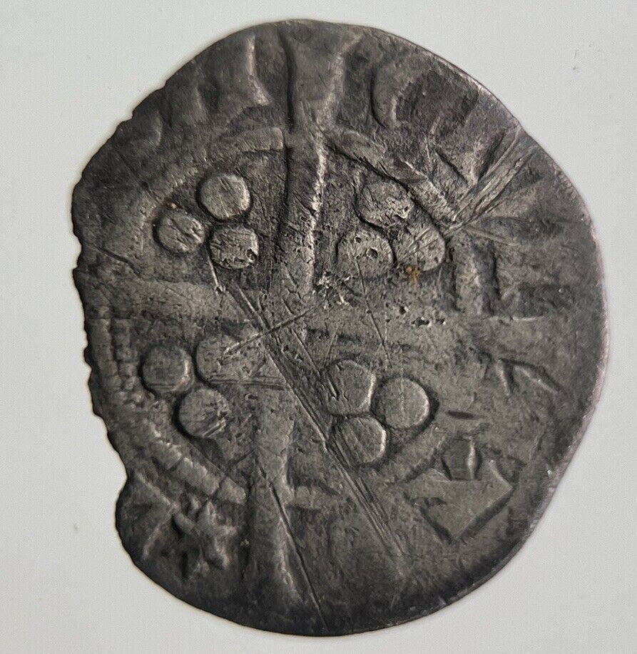 British Edward I 1st Medieval Hammered Silver Half-Penny Coin | a4441