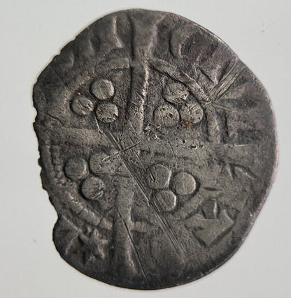 British Edward I 1st Medieval Hammered Silver Half-Penny Coin | a4441