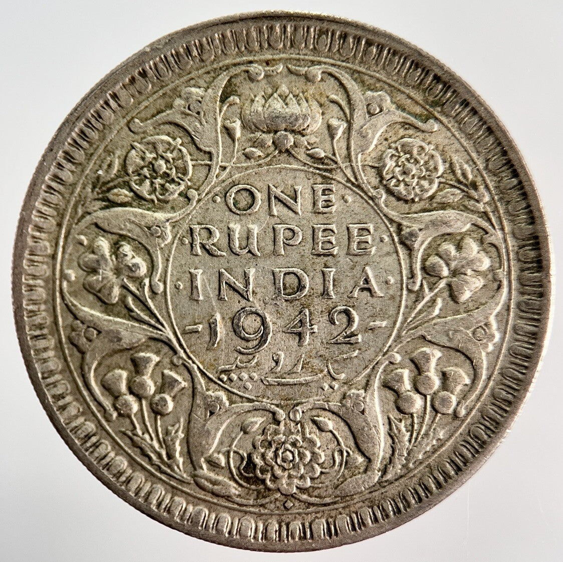 1942 India 1 One Rupee Silver Coin | Very High Grade | a745