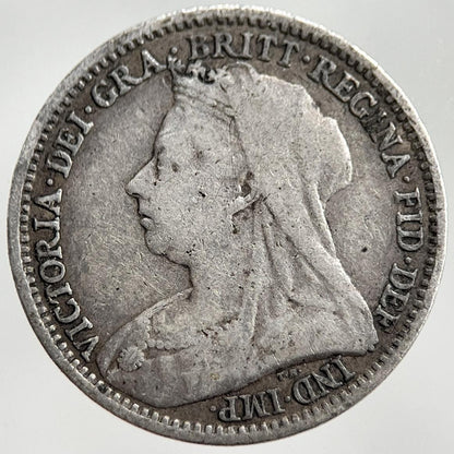 1893 Victoria Threepence | British Silver Coin | Fine Collectable Grade | a1641
