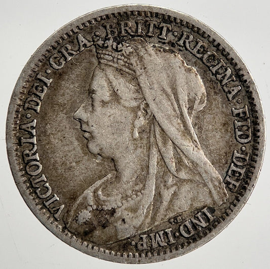 1898 Victoria Threepence | British Silver Coin | Fine Collectable Grade | a2006