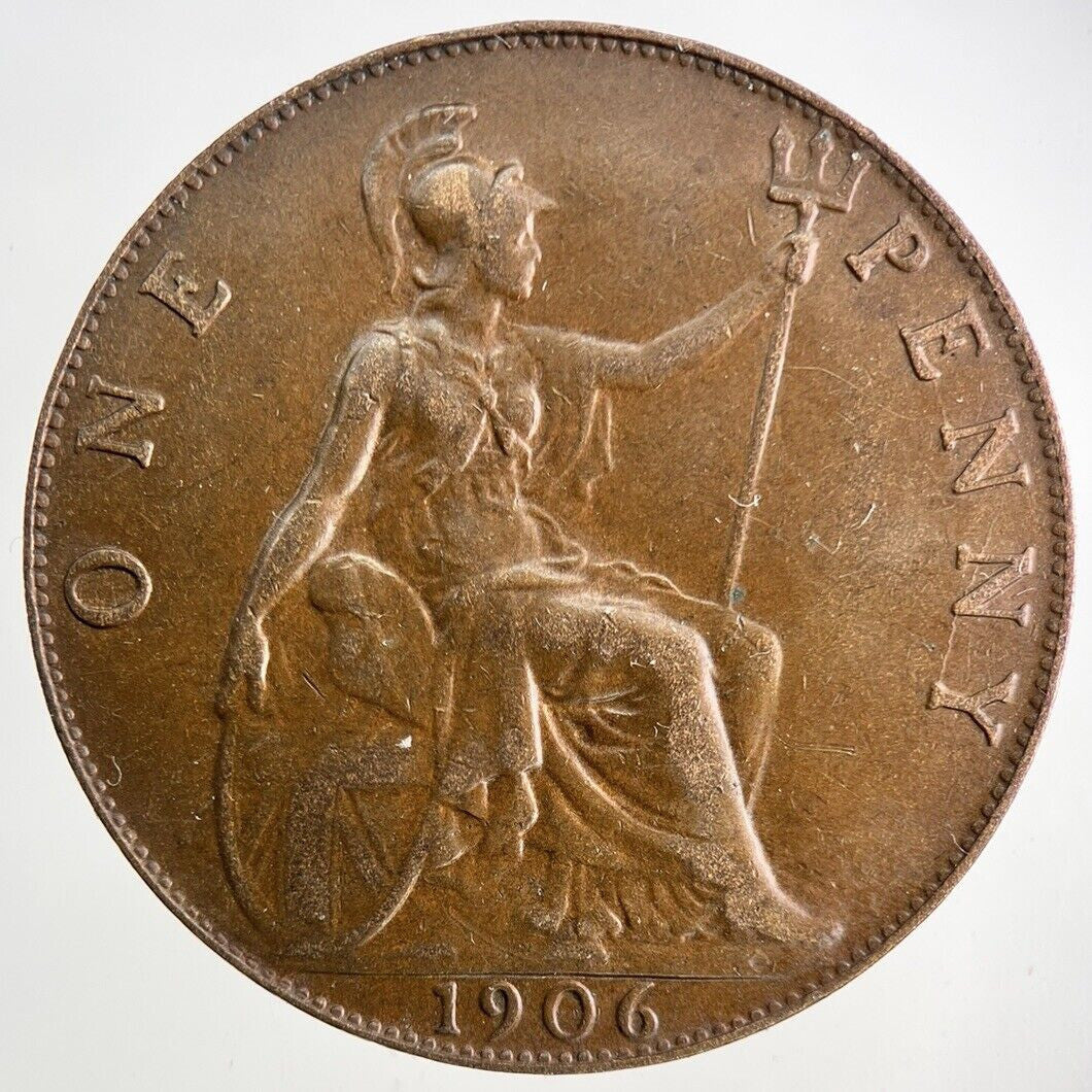 1906 Edward VII One Penny Coin | Very High Grade