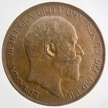 1906 Edward VII One Penny Coin | Very High Grade