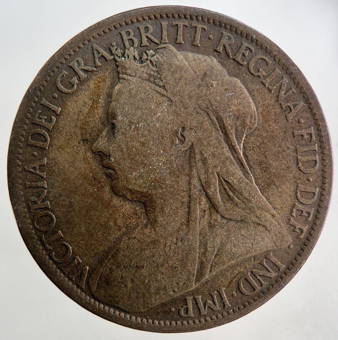 1895 Victoria One Penny Coin | Fine Collectable Grade