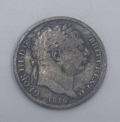 1816 George III Sixpence | British Silver Coin | Collectable Grade | a38