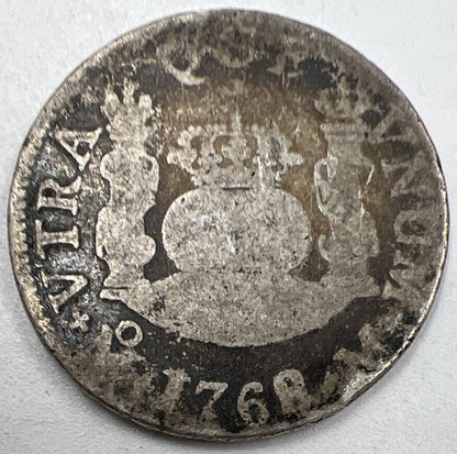1768 2 Reales | Spanish Mexico Silver Coin | Collectable Grade | a975