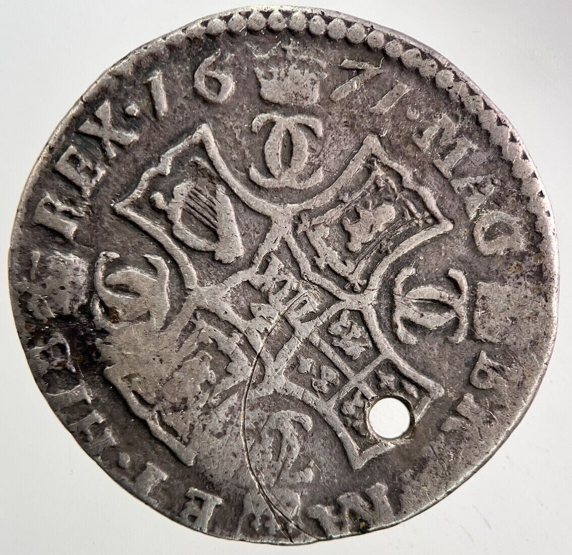 1671 Charles II 2nd Scottish Shilling Silver Coin | Collectable Grade