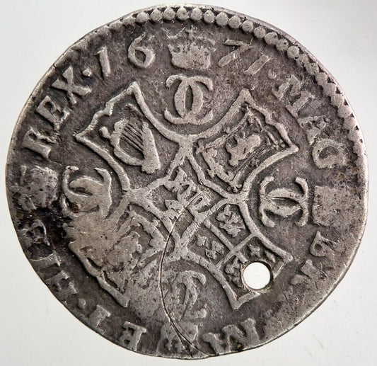 1671 Charles II 2nd Scottish Shilling Silver Coin | Collectable Grade