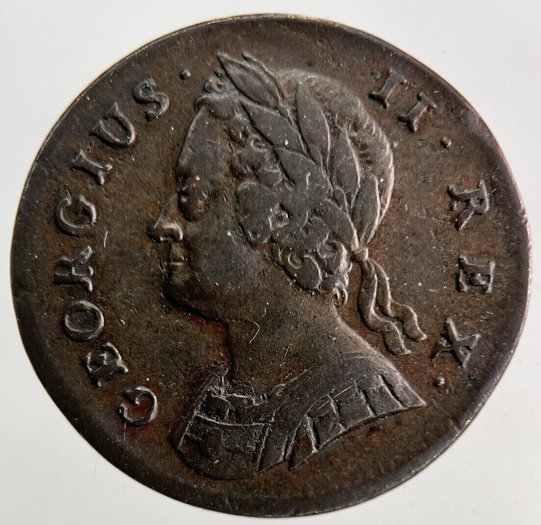 1741 George II 2nd Farthing Coin | Very High Grade