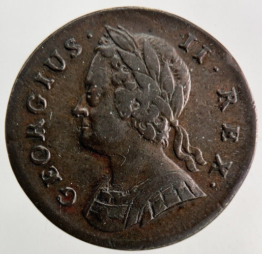 1741 George II 2nd Farthing Coin | Very High Grade