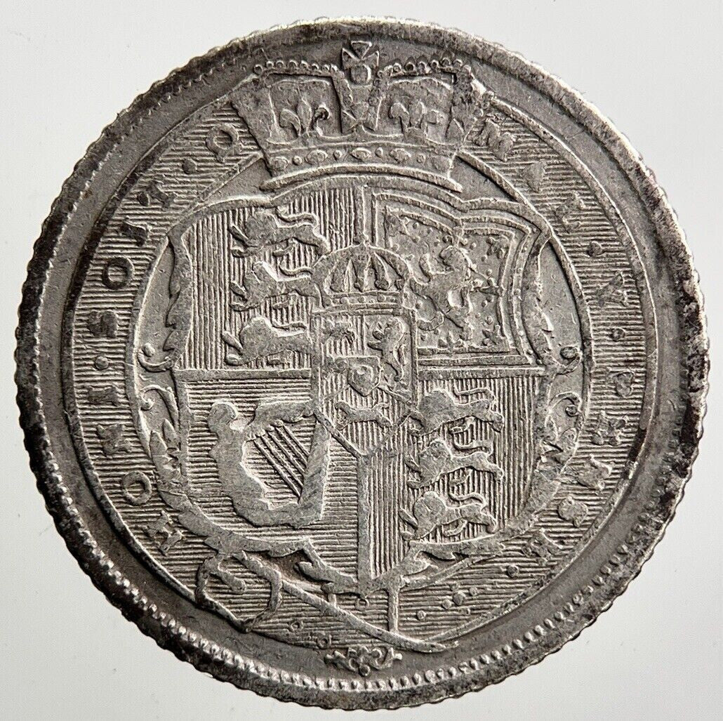 1819 George III Sixpence Silver Coin | Fine Collectable Grade | a3426