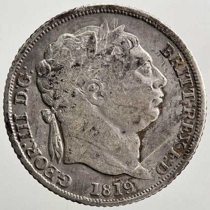 1819 George III Sixpence Silver Coin | Fine Collectable Grade | a3426